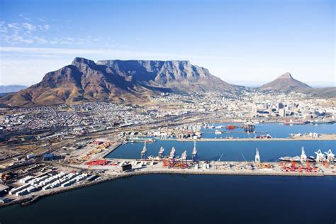 Aerial View Of Cape Town Harbour South Africa Stock Photo Image Of