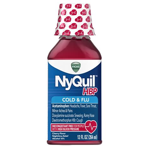 Vicks Nyquil High Blood Pressure Cold And Flu Medicine Relieves