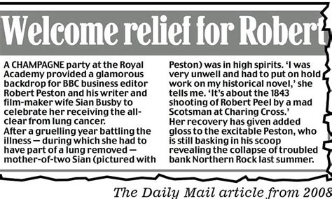 Bbc Man Robert Peston And The Daily Mail Daily Mail Online