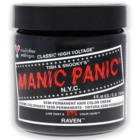 Classic High Voltage Hair Color Raven By Manic Panic For Unisex 4 Oz Hair Color 4 Oz Fred