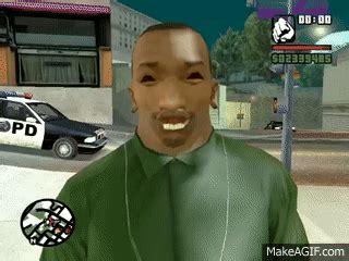 GTA San Andreas Cutscene CJ Head On Make A GIF