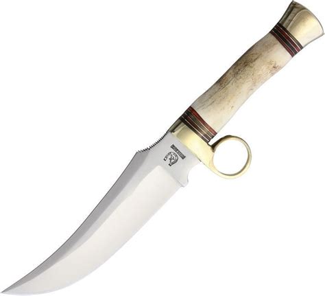 Rough Rider Hideout Bowie White Bone Handle Stainless Fixed Blade Knif