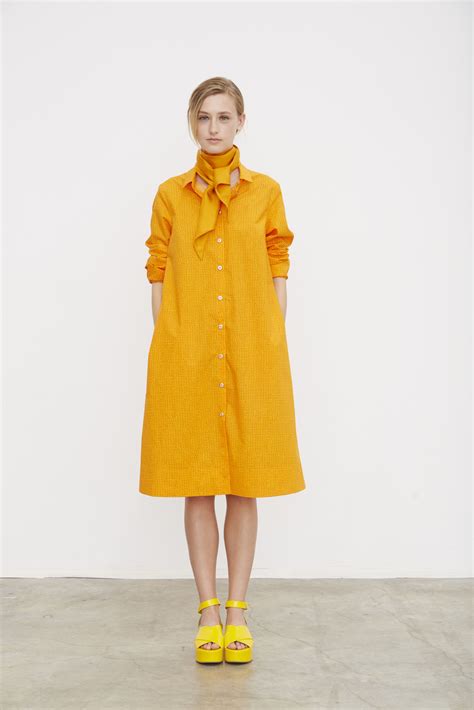 Mode Finlandaise Marimekko Ss 2016 Robe Orange Pâle Estival 2010s