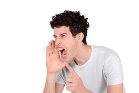 Man Shouting Stock Image Image Of Loud Closeup Male 100131679