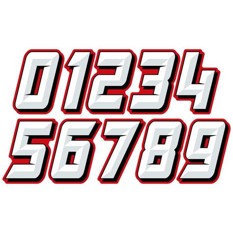 Multicolored Race Numbers Chiseled Design Mxnumbers 800x800 Png