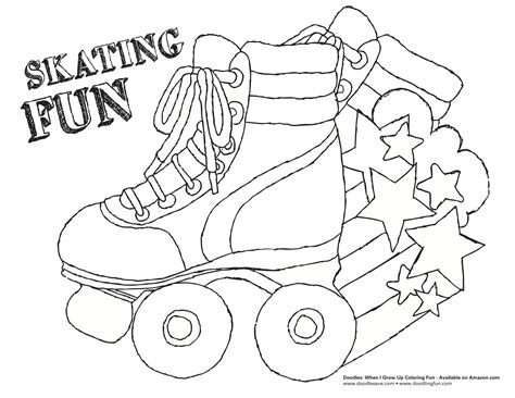 Roller Skate Coloring Page At Free Printable
