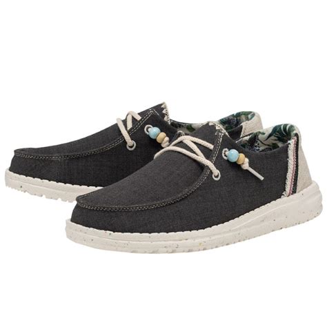 Hey Dude Womens Wendy Natural Shoe Carbon At Glens