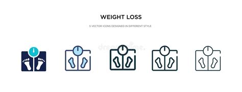 Weight Loss Icon In Different Style Vector Illustration Two Colored