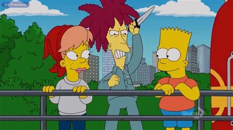 Sideshow Bob About To Kill Bart Again In Moonshine River Simpsons Funny The Simpsons Maggie