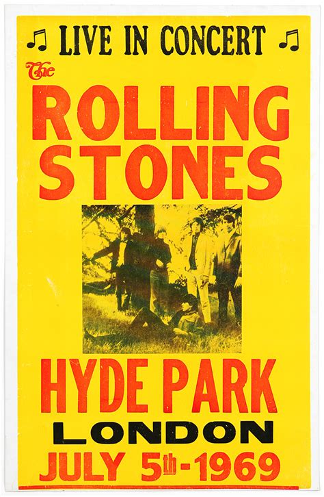 Lot Detail Rolling Stones 1969 Hyde Park London Reproduction