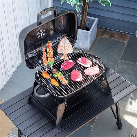 Outsunny 14 Iron Tabletop Charcoal Grill With Portable Anti Scalding