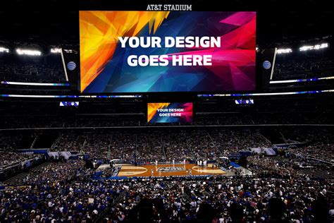 stadium projector mock  mockup templates creative market