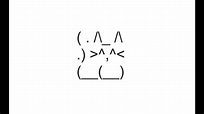 Side view cat Drawing - Copy and Paste Text Art - YouTube