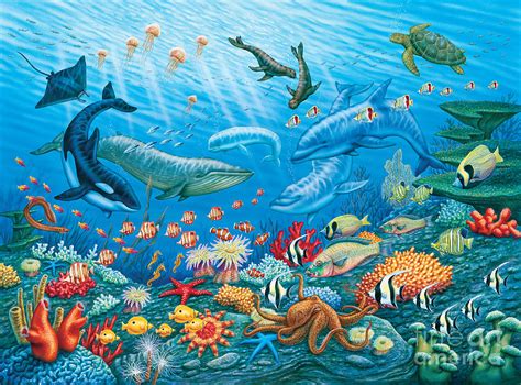 Ocean Life Painting By Phil Wilson