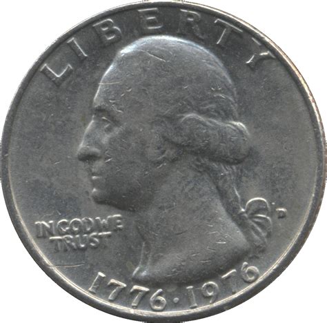 Here's a regular 76 bicentennial quarter. ¼ Dollar "Washington Quarter" (Bicentennial) - United ...