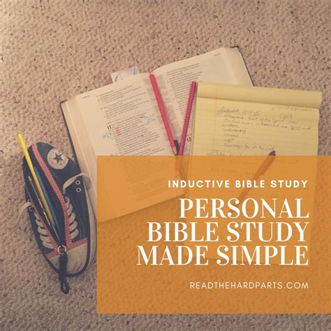 Personal Bible Study Made Simple What Is Inductive Bible Study Read