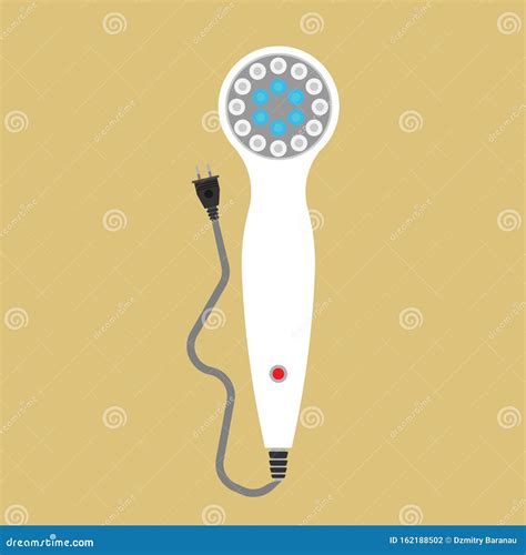 Electric Massager Vector Icon Device Beauty Skin Appliance Machine Lifting Stock Vector
