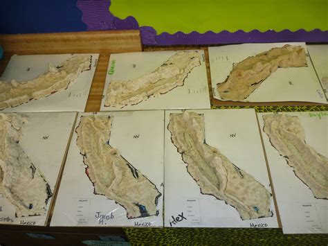 Explorations Of A Fourth Grade Teacher California Topographical Maps