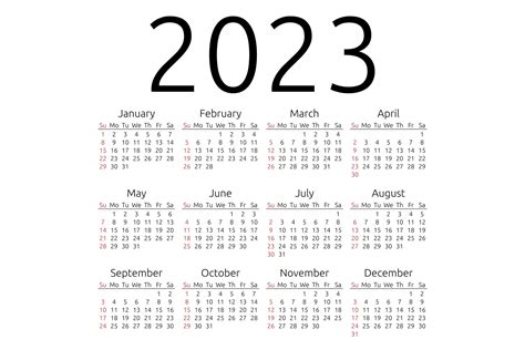 Elegant Aesthetic Printable Vertical Calendar 2023 By Saturday T