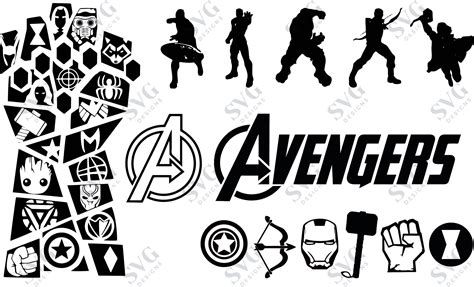 Avengers Svg Bundle Superhero Svg Avengers Svg Cricut Cut Etsy Canada