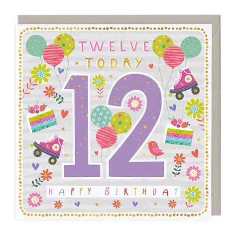 Happy 12th Birthday Card