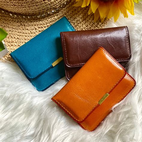Small leather wallet for Woman- Small credit card wallet- Wallet Woman- Small travel wallet ...
