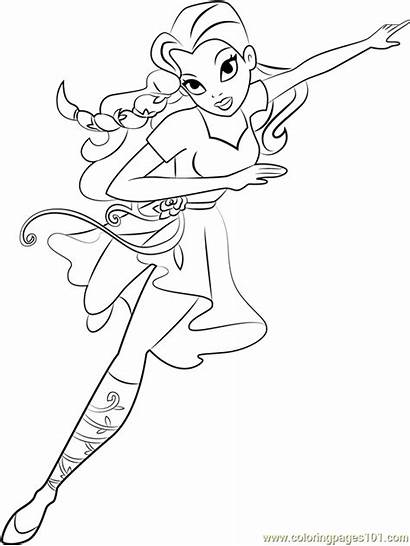 Ivy Poison Coloring Pages Dc Super Hero