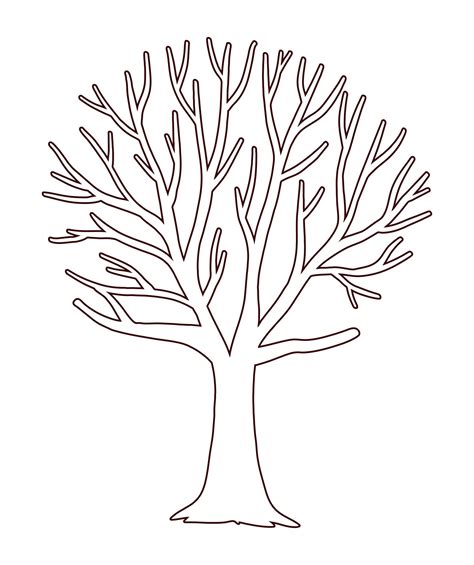 Blank Fingerprint Tree Template