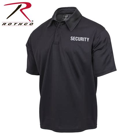 Rothco Moisture Wicking Black Public Safety Polo Shirt Security