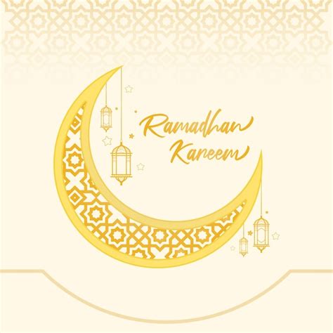 Premium Vector Elegant Ramadhan Kareem Decorative Festival Card