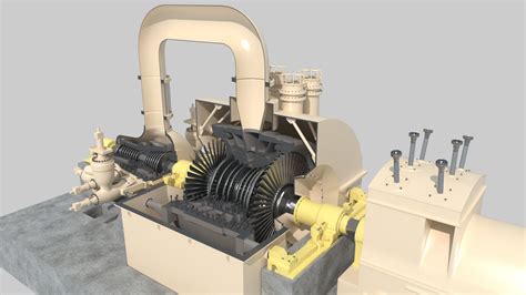 Siemens Sst 5000 Steam Turbine Generator 3d Model 179 Max Free3d