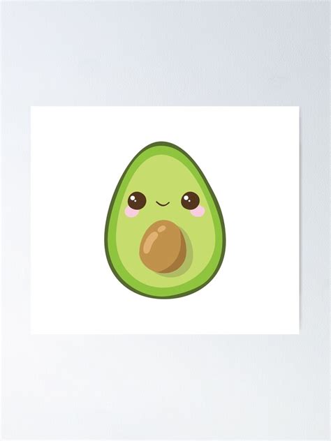 Cutest Avocado Ever Poster For Sale By Theveganpride Redbubble