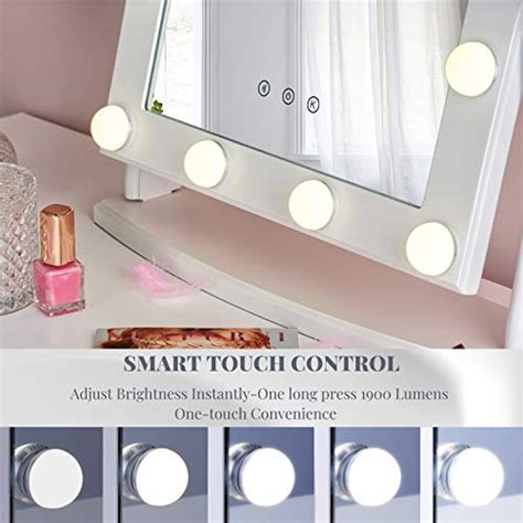 Luxfurni Hollywood Lighted Vanity Makeup Mirror W 13 Led Lights Touch