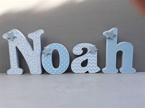 However, there are many more. Decorated blue letters for baby boy nursery, 20cm chunky ...
