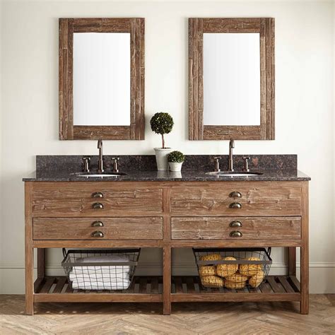 72 Benoist Reclaimed Wood Double Vanity For Undermount Sink Pine
