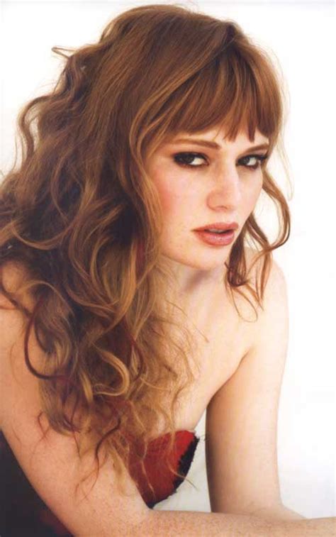 Front bangs with big curls. 45 Best Hairstyles For Long Hair With Bangs