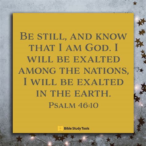 Why We Need to Be Still (Psalm 46:10) - Your Daily Bible Verse ...