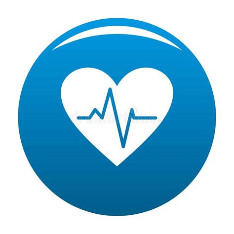 Healthy Heart Icon Vector Blue Stock Vector Illustration Of Explore