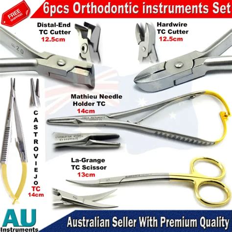 Orthodontic Kit Mathieu Tc Castroviejo Wire Ligature Cutters Tc