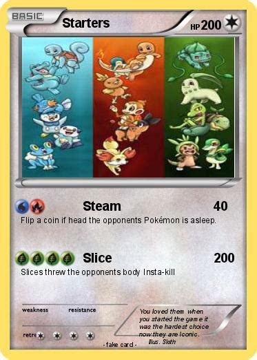 Pokémon Starters 140 140 Steam My Pokemon Card