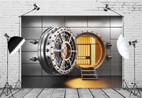 Buy Corfoto 7x5ft Bank Vault Backdrop Gold Vault Bank Door In Storage