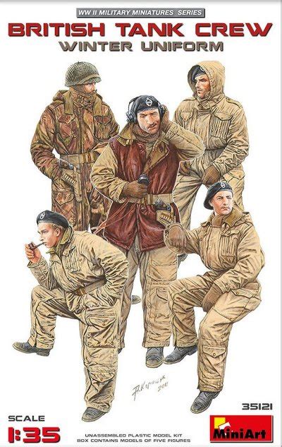 Miniart 135th Scale Military British Tank Crew Winter Uniform