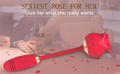 Rose Toy Vibrator For Women 2 In 1 Clitoral Stimulator Thrusting G Spot Bullet Vibrator With