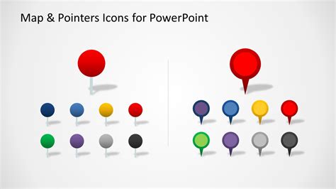 Map Pointer Icons For Powerpoint With Circles Slidemodel