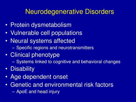 Ppt Treatment Of Neurodegenerative Disorders Powerpoint Presentation