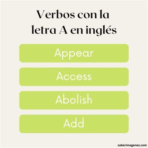 Palabras En Inglés Con La Letra A Sustantivos Adjetivos Verbos Y