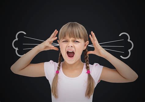Anger Girl With Steam On Ears Black Background Healthy Kids Happy Kids