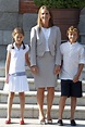 Photo : L'infante Elena d'Espagne avec ses enfants Victoria et Felipe à ...