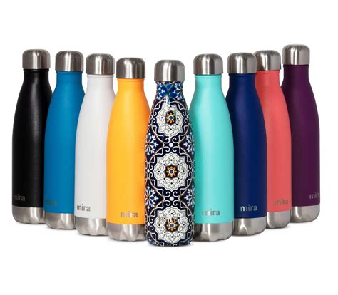 Mira Vacuum Insulated Travel Water Bottle Leak Proof Double Walled
