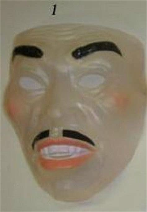 Mask Transparent Clear Face Adult Costume Accessory Plastic Halloween